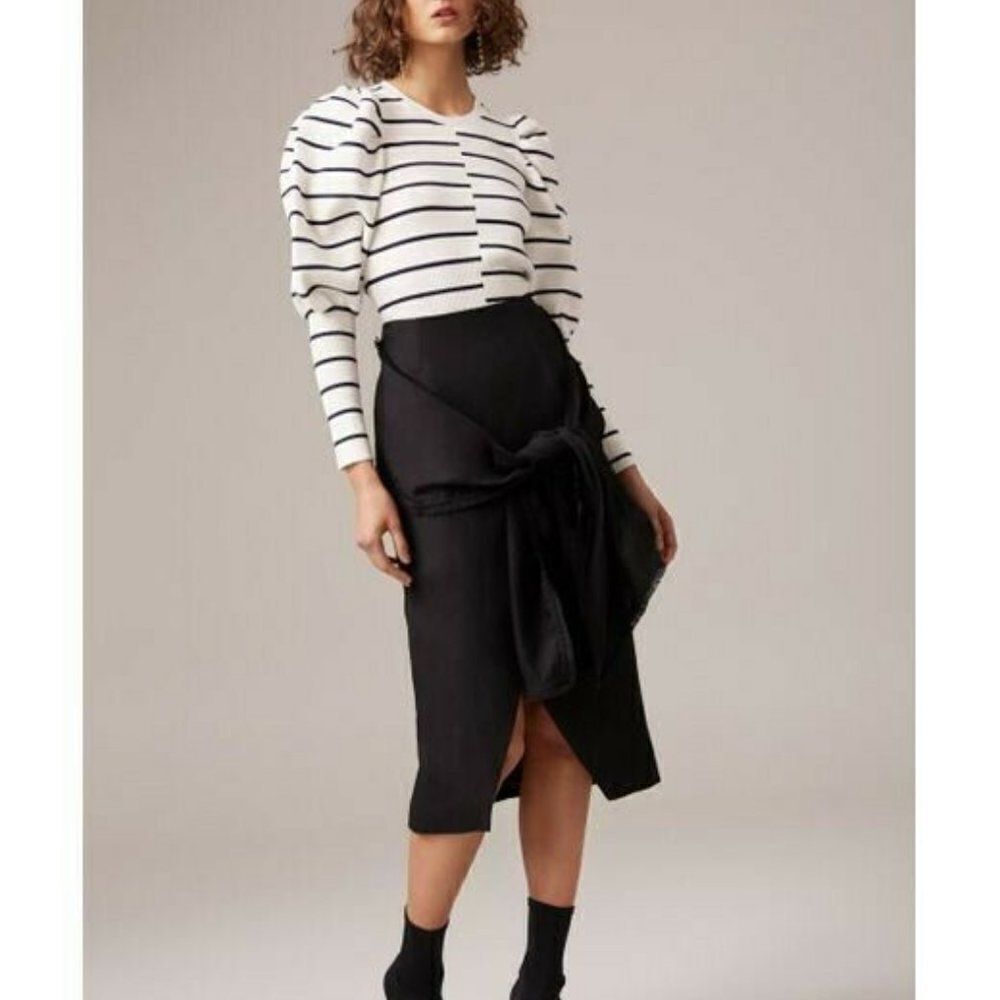 Cmeo Collective Skirt Size XXS‎ Black Faux Wrap Midi